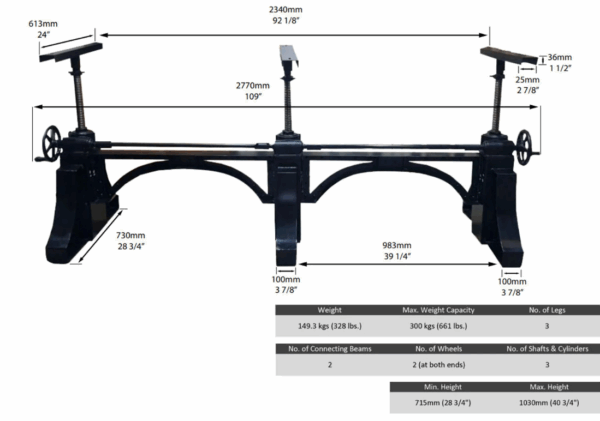 Cast Iron Table LTM-CSTIRON-EXT-269-39-C - Image 5