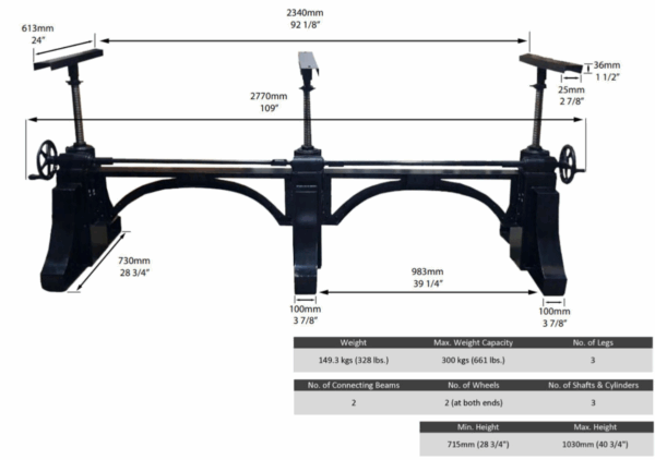 Cast Iron Table LTM-CSTIRON-EXT-269-39-A - Image 5